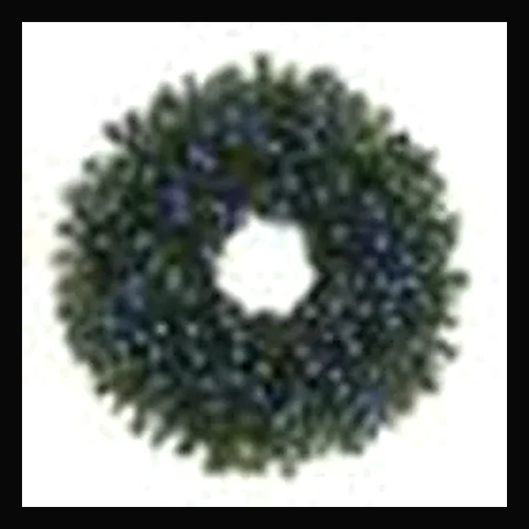 36" Sierra Wreath w/ Concave LED Lights — Blue