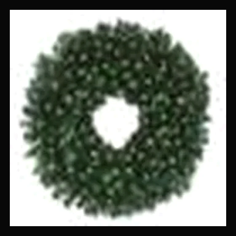 36" Sierra Wreath w/ Concave LED Lights — Green