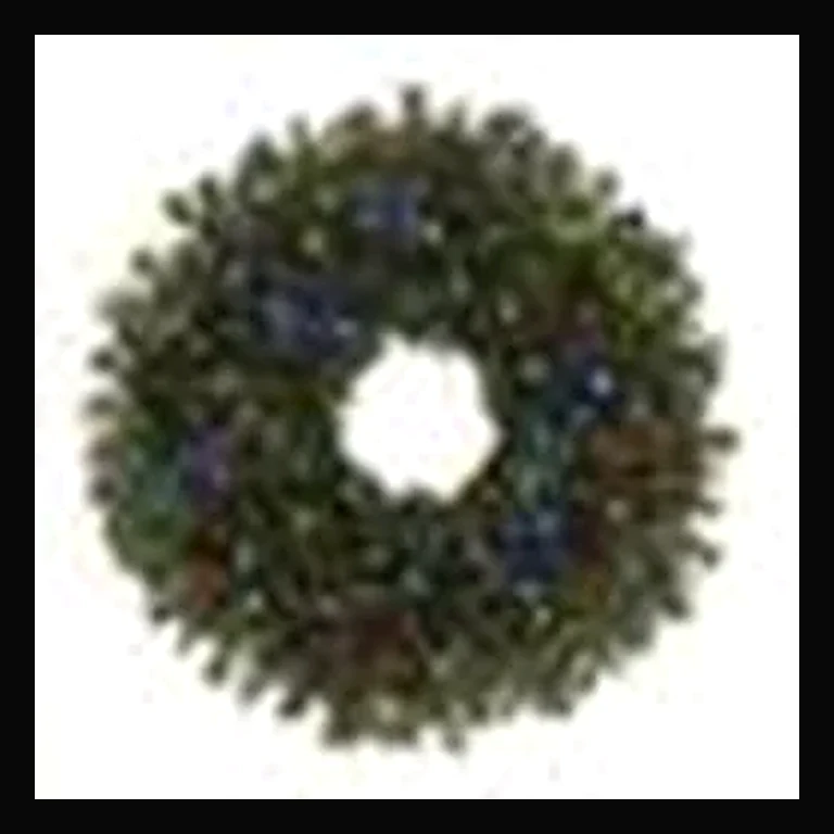 36" Sierra Wreath w/ Concave LED Lights — Multi-