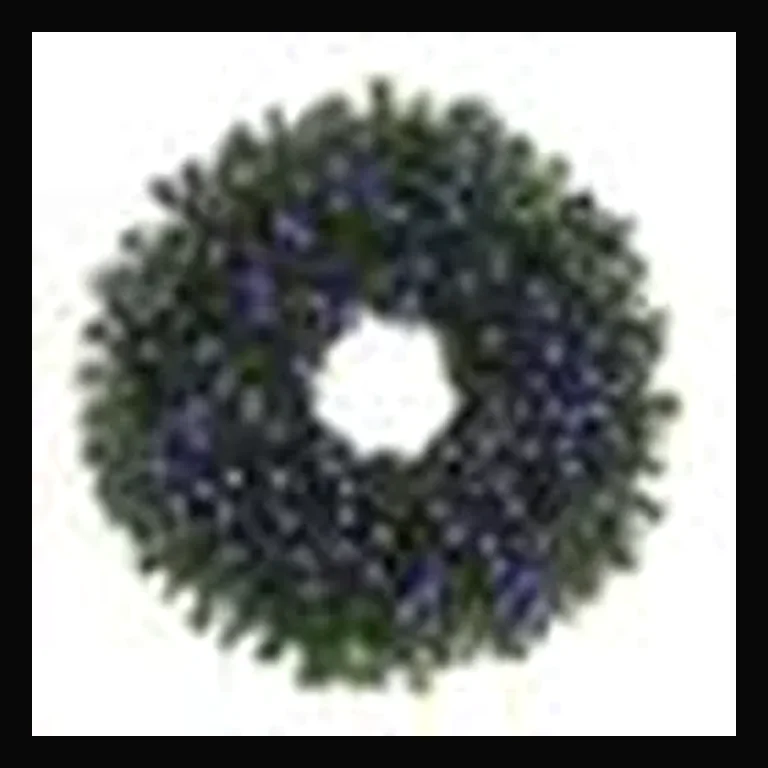 36" Sierra Wreath w/ Concave LED Lights — Purple