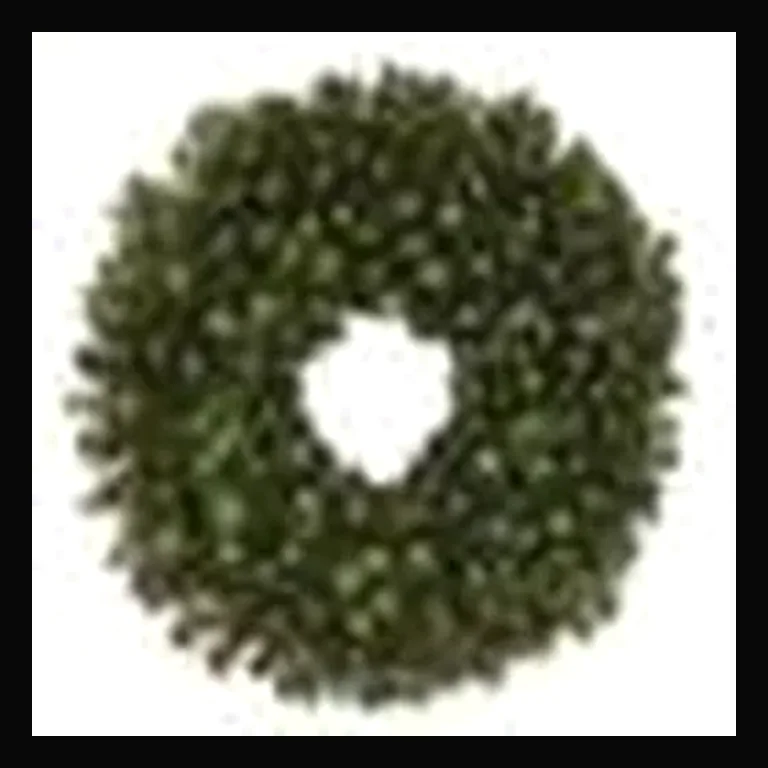 48" Sierra Wreath with Concave LED Lights — Green