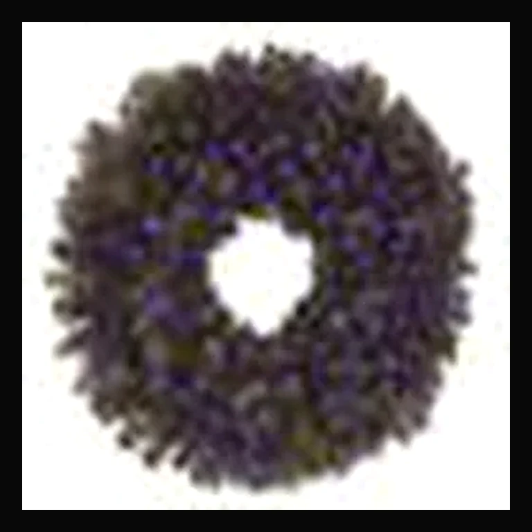 48" Sierra Wreath with Concave LED Lights — Purple