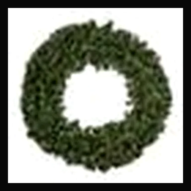 48" Sierra Wreath with Concave LED Lights — Red/