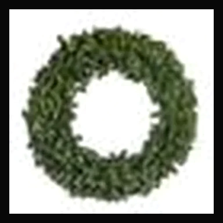 48" Sierra Wreath with Concave LED Lights — Red/