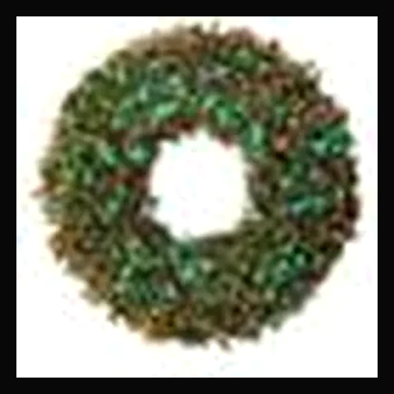 LED 60" Wreath with concave bulbs — Red/Green