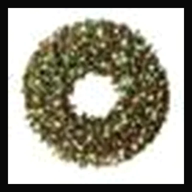 LED 60" Wreath with concave bulbs — Red/White