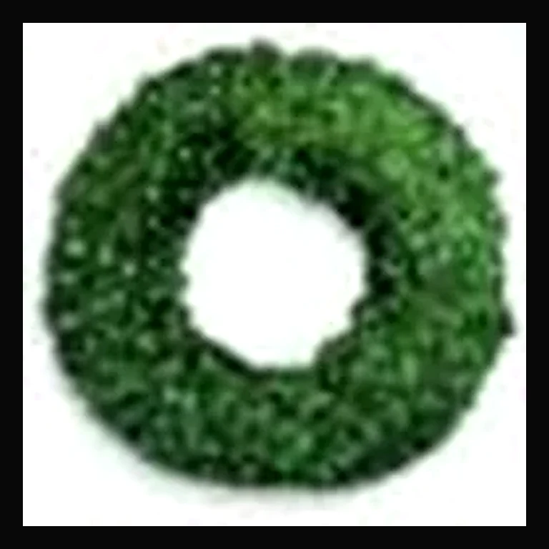 72" Wreath with Concave LED Lights — Green