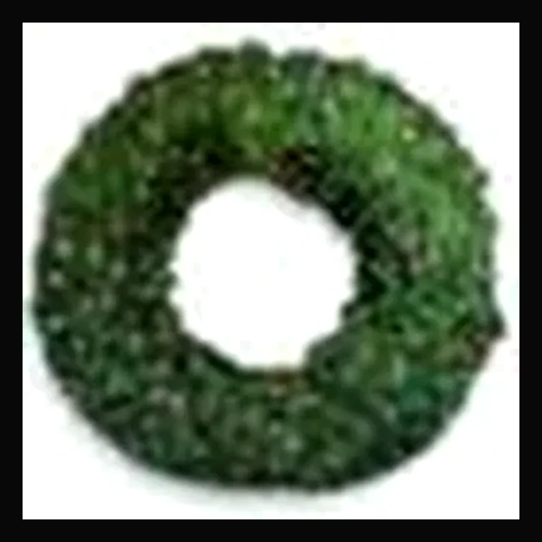 72" Wreath with Concave LED Lights — Red