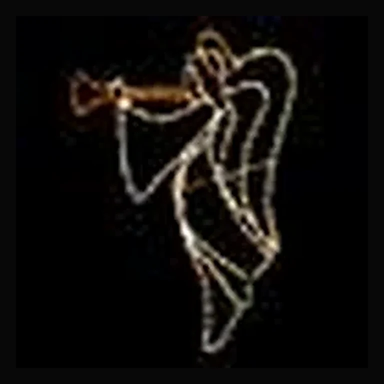 Christmas Angel LED Display - Warm White (Left