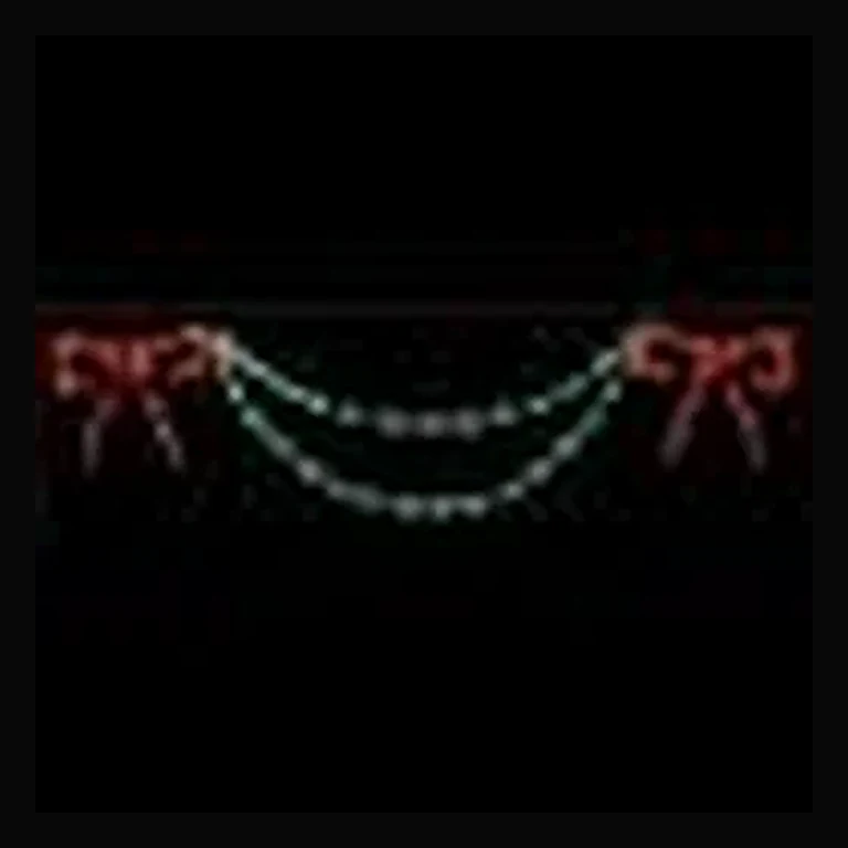 LED Bow with Garland End Piece (Red/Green)