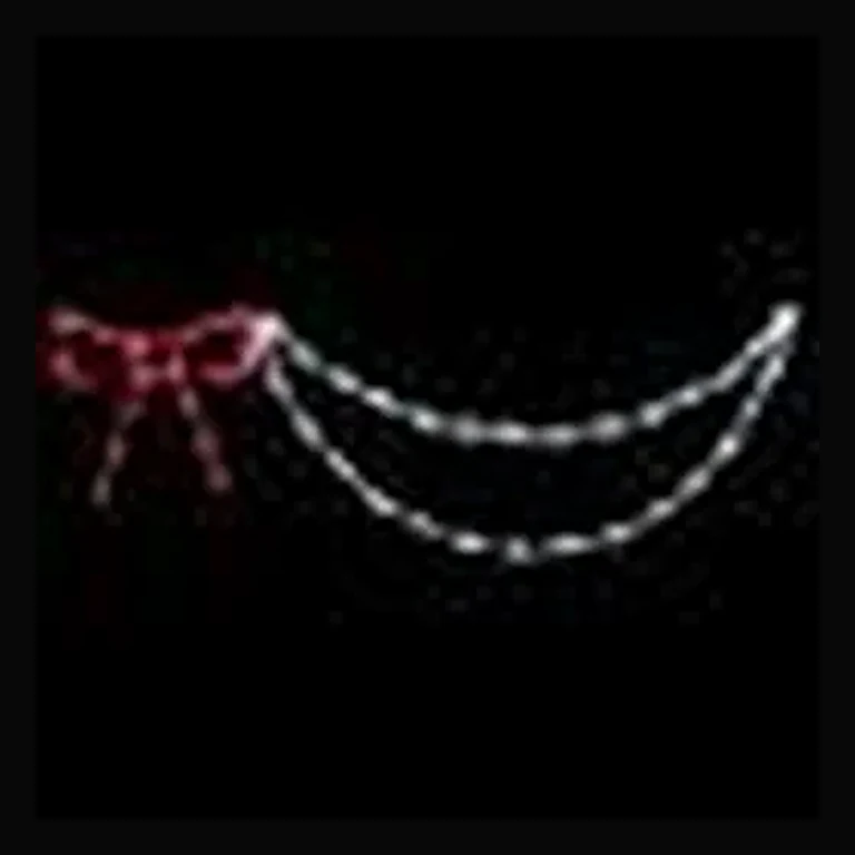 LED Bow with Garland (Red/White)
