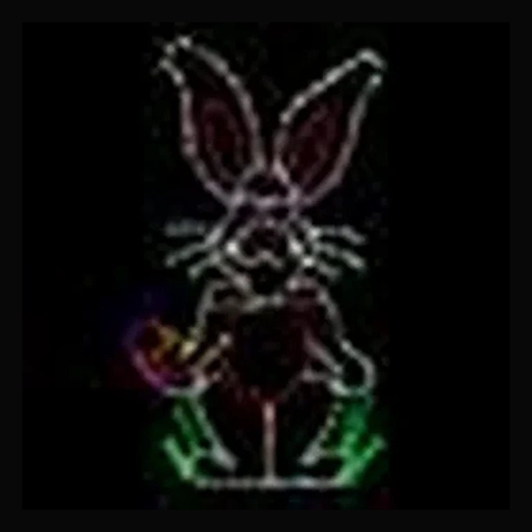 Easter Bunny Holding Carrot LED Display