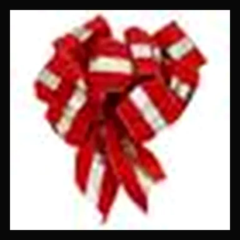 Bow 16" 9 Loop Velvet Red/Gold