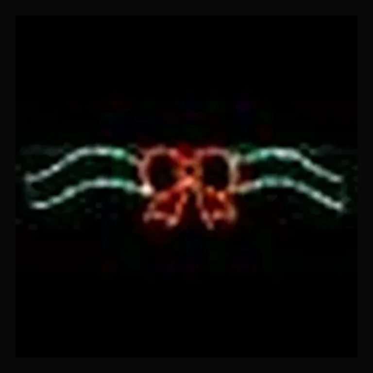 LED Bow/Ribbon Linkable Red/Green