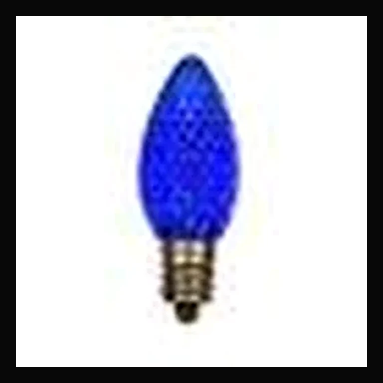 LED C7 Bulb - Faceted — Blue