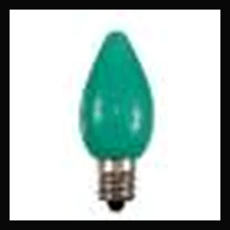 LED C7 Bulb - Opaque — Opaque Green