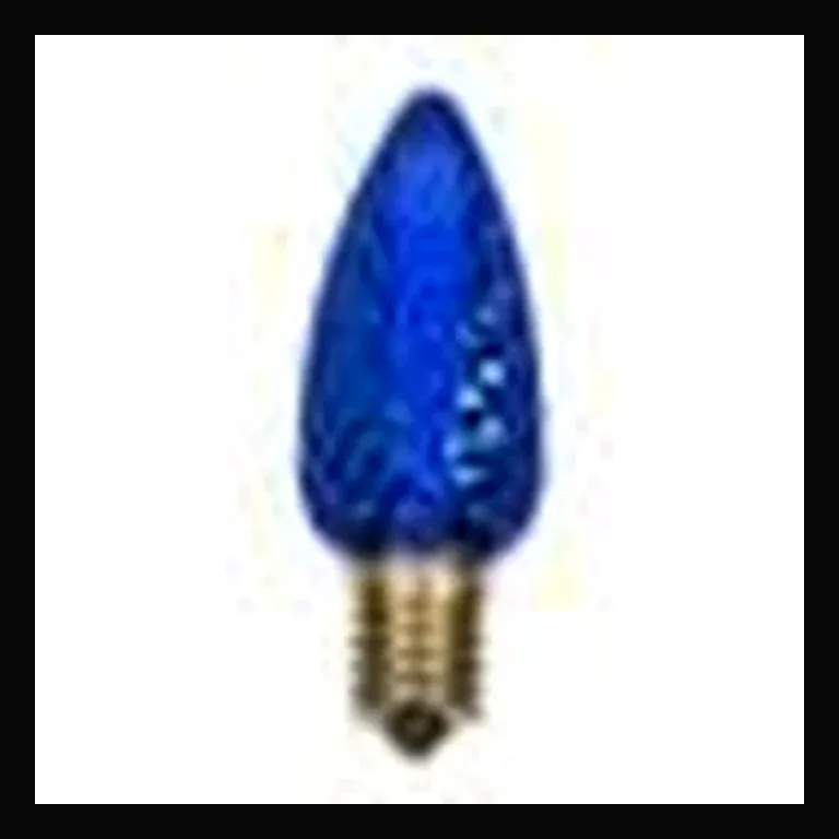 LED C9 Faceted Bulb — Blue
