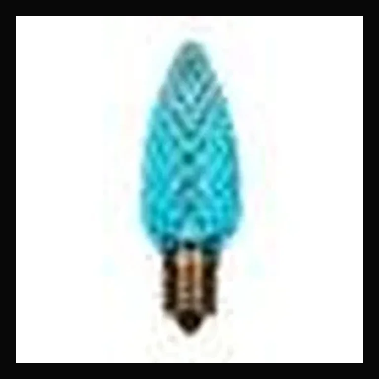 LED C9 Faceted Bulb — Ice Blue
