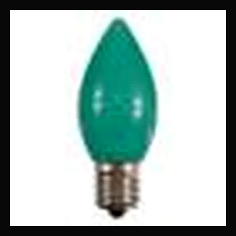 LED C9 Bulb - Opaque — Green