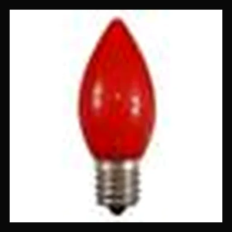 LED C9 Bulb - Opaque — Red