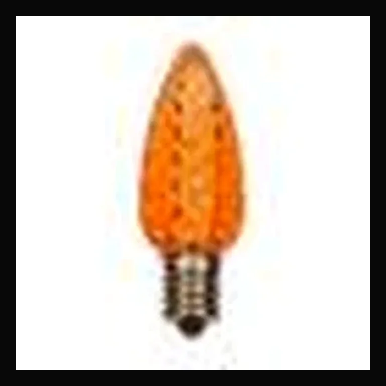 LED C9 Faceted Bulb — Orange