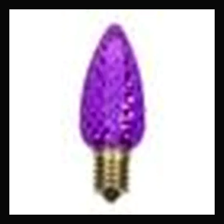 LED C9 Faceted Bulb — Purple