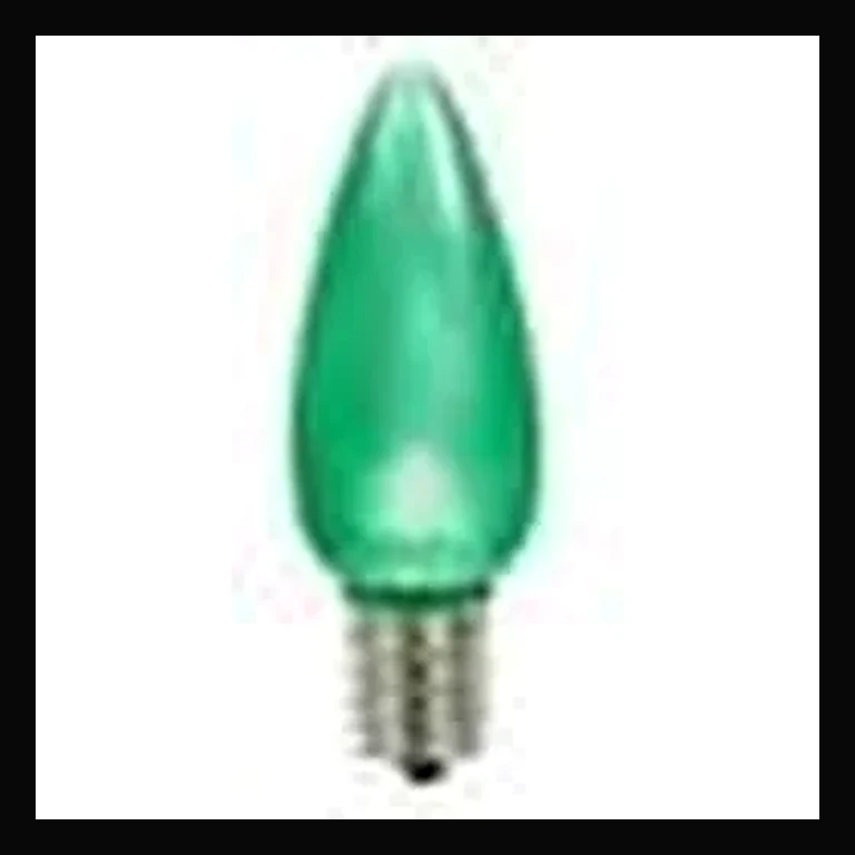 LED C9 Smooth Bulb — Green