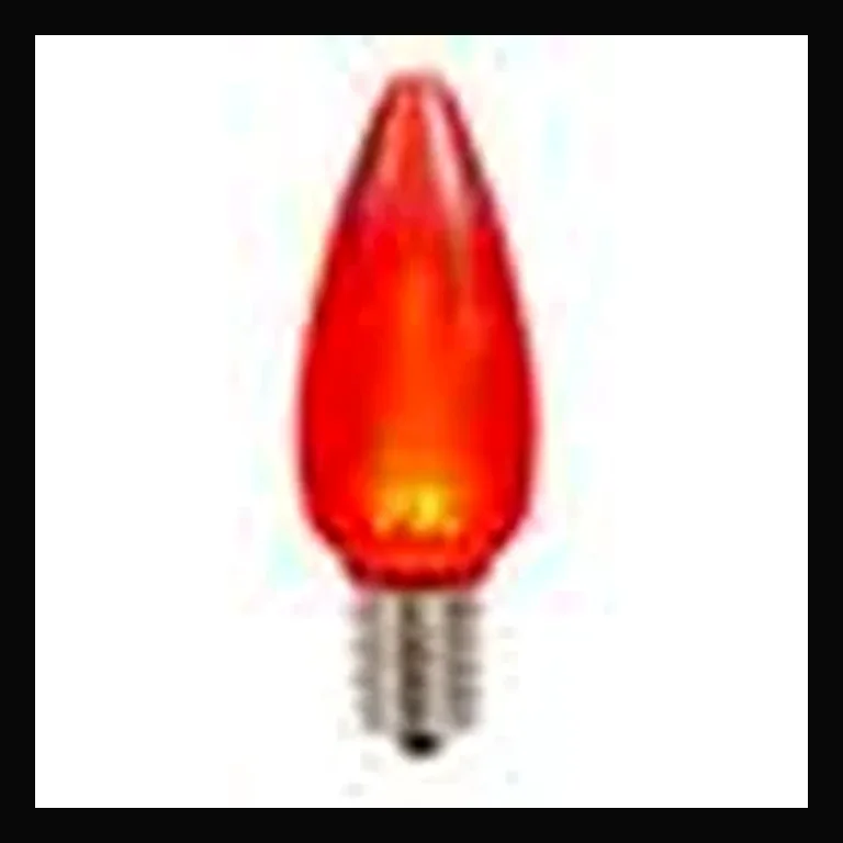 LED C9 Smooth Bulb — Red