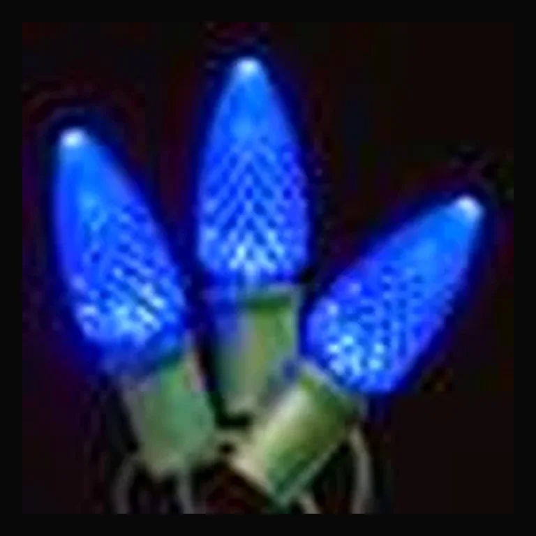 LED C9 Faceted Twinkle Bulb — Blue