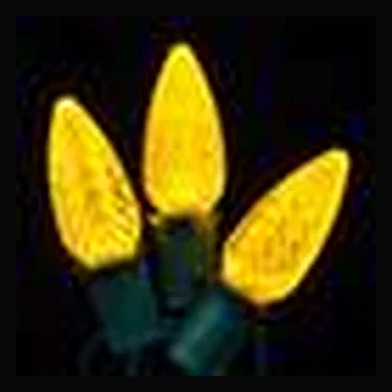 LED C9 Faceted Twinkle Bulb — Gold
