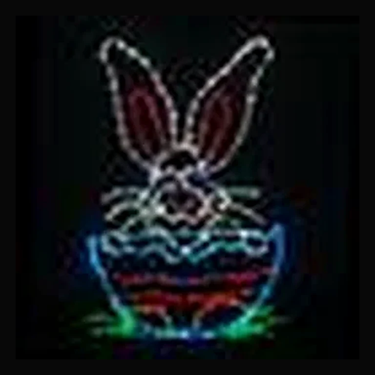 Bunny popping out of Easter Egg LED Display