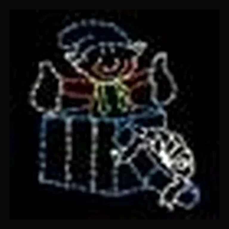 Elf popping out of Gift Box LED Display (50")