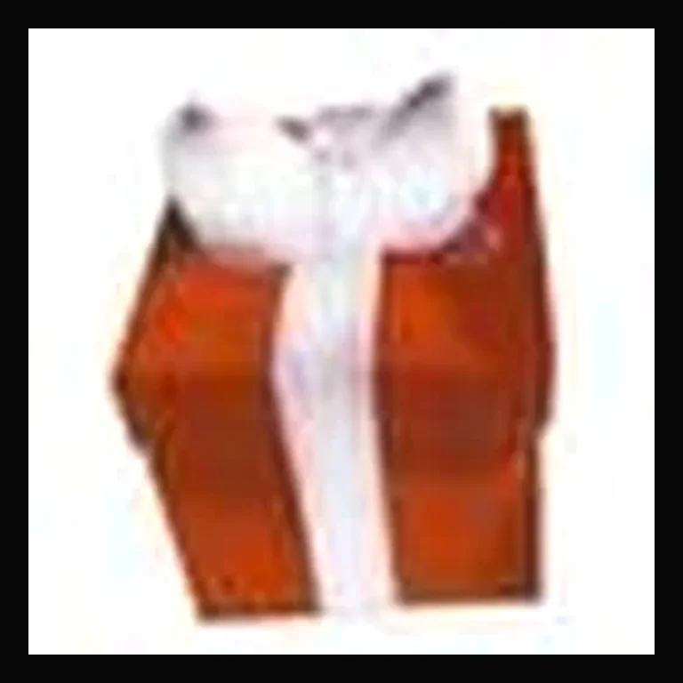 Fiberglass Giftbox Red Box, White Bow - 18"x18"x22"