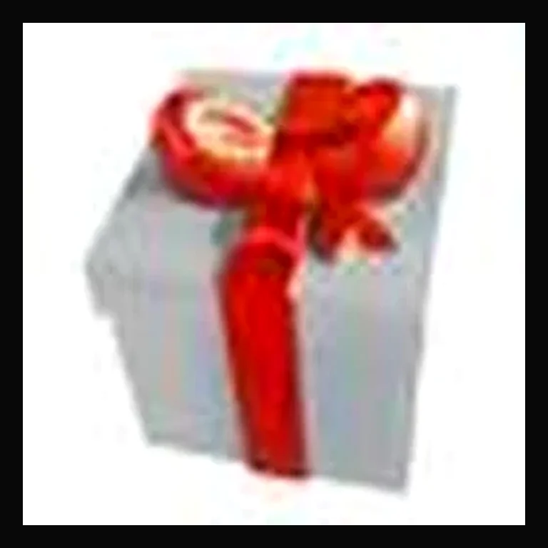 Fiberglass Giftbox Silver Box, Red Bow - 18"x18"x22"