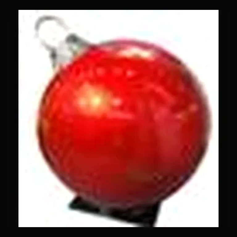 24" Fiberglass Ornament - Red with Silver Cap