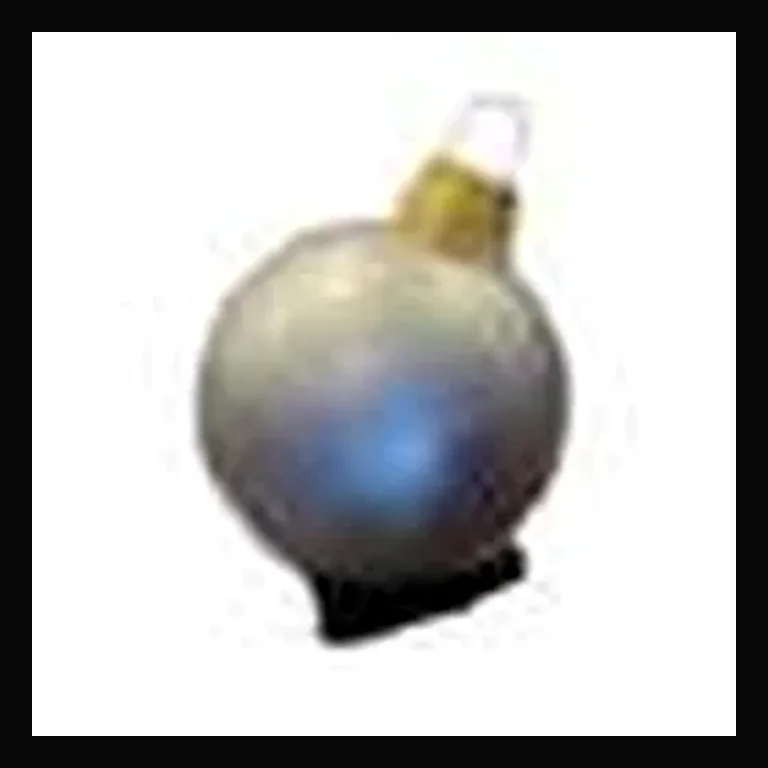 24" Fiberglass Ornament - Silver with Gold Cap