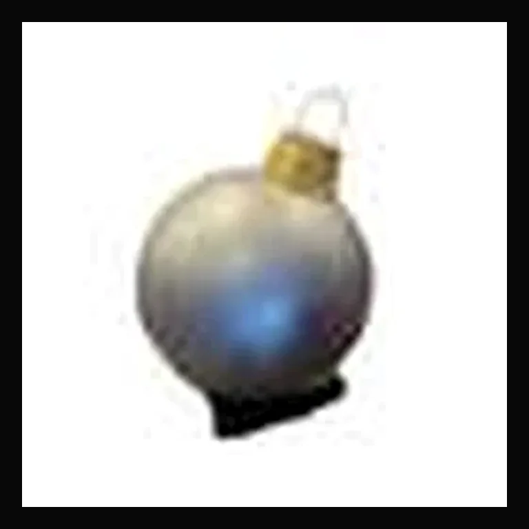 52" Fiberglass Ornament - Silver with Gold Cap