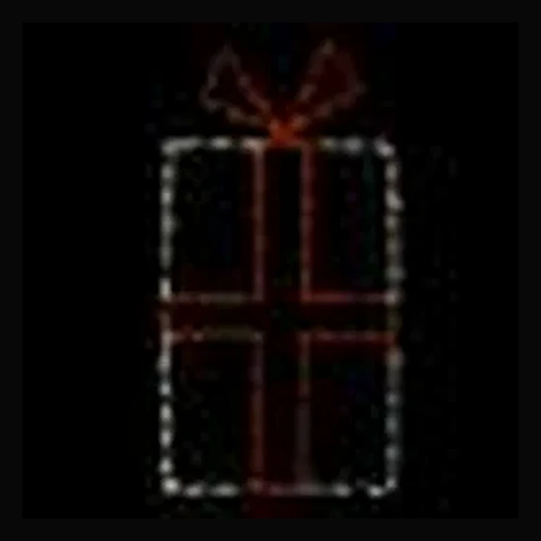 Gift Box LED Display - Red/White