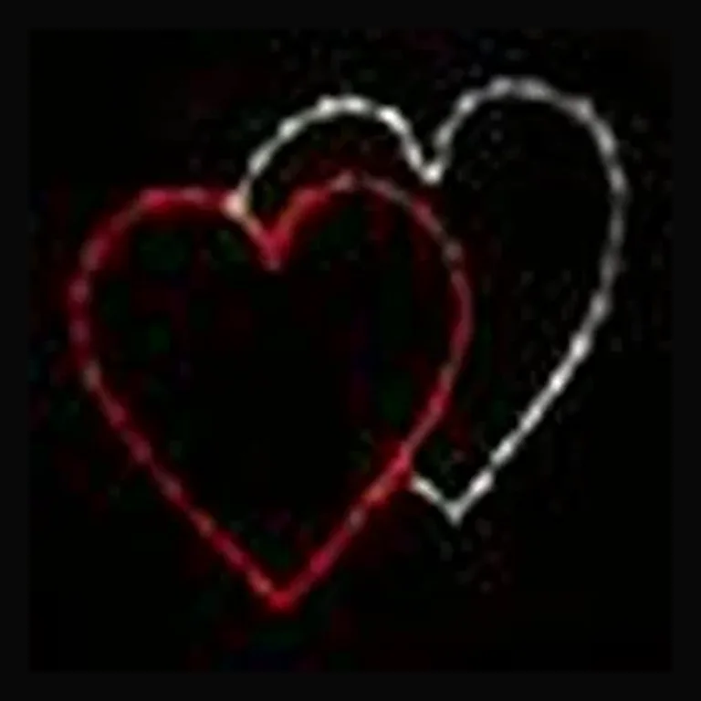 Double Heart LED Display - Red & White