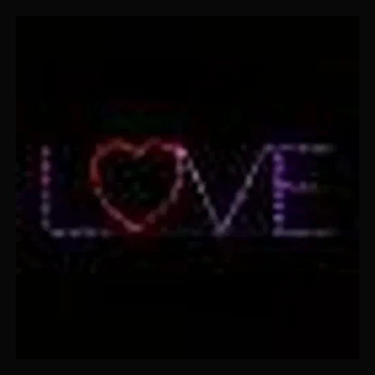 Valentines Day Love with Heart LED Display - Purple
