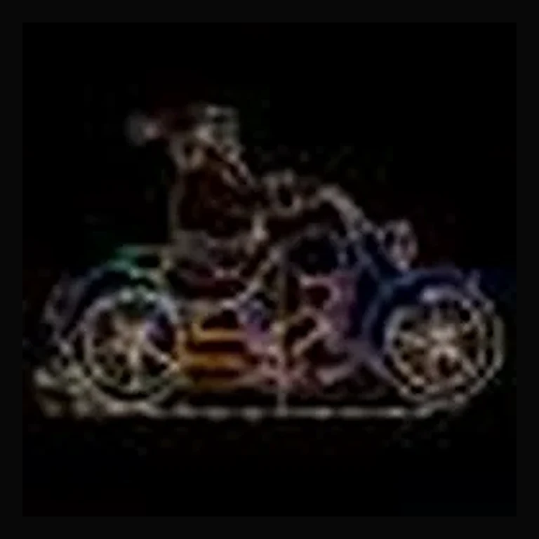 Santa Riding Motorcycle Animated LED Display