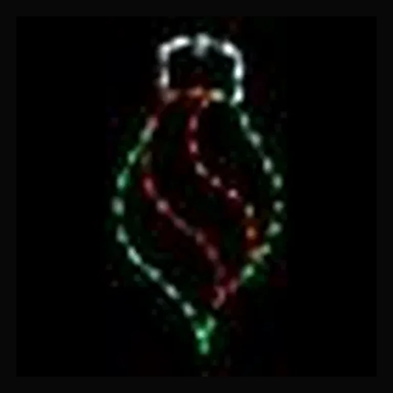 Hanging Twist Drop Ornament LED Display - Red &