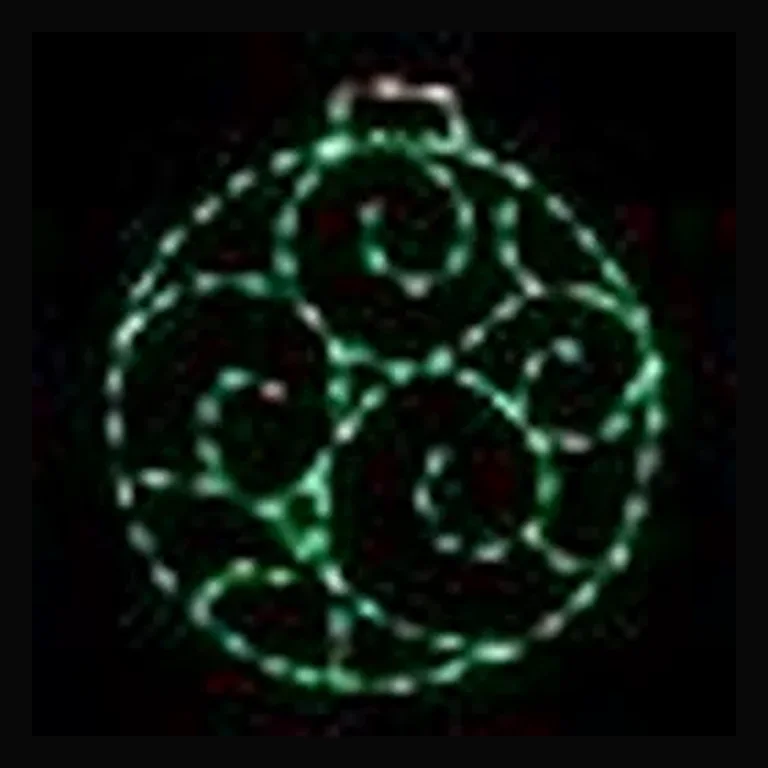 Scroll Ornament LED Display (28") — Green