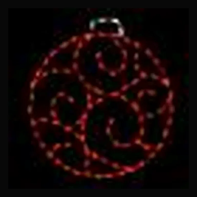 Scroll Ornament LED Display (28") — Red