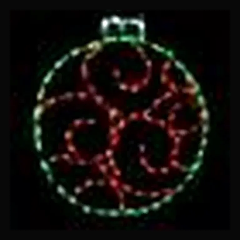 Scroll Ornament LED Display (28") — Red/Green