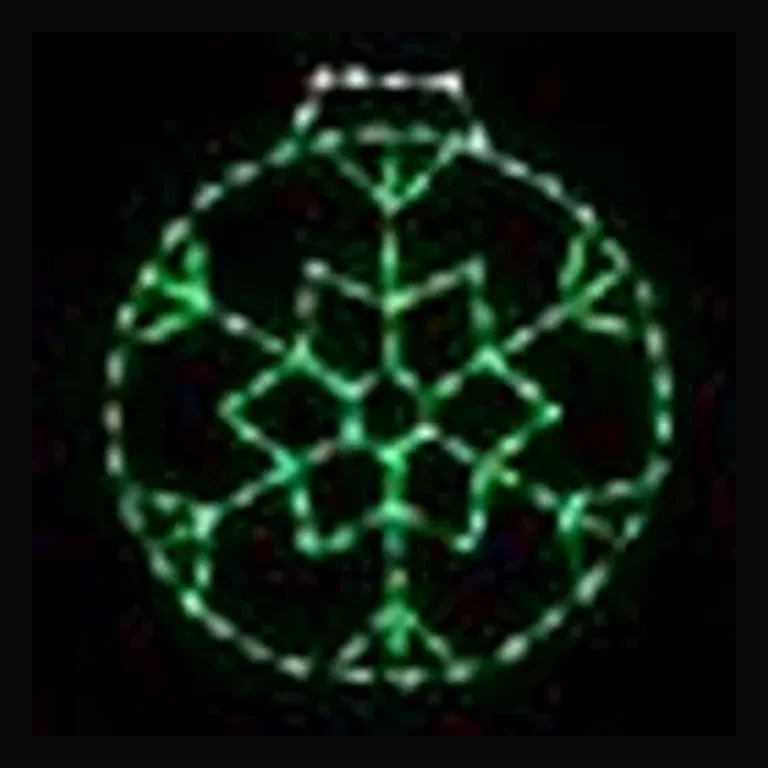 Snowflake Ornament LED Display (26") — Green