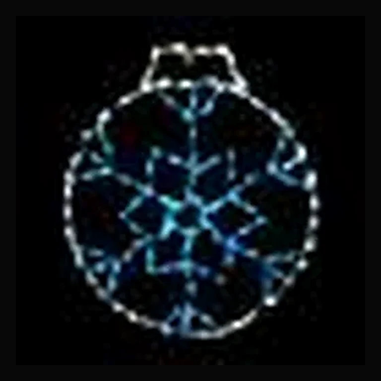 Snowflake Ornament LED Display (26") — Ice Blue