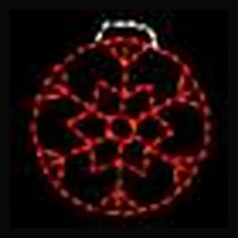 Snowflake Ornament LED Display (26") — Red