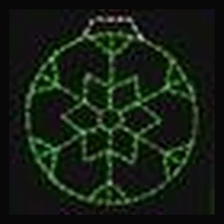 Snowflake Ornament LED Display (36") — Green