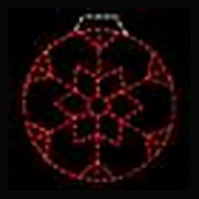 Snowflake Ornament LED Display (36") — Red